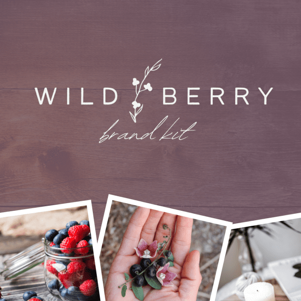 Wild Berry Canva Brand Kit Logo Template
