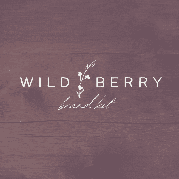 Wild Berry Organic Canva Brand Kit Logo Templates
