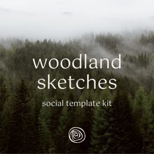 Woodland Sketches is a natural, organic, eco, sustainable template set perfect for nature-inspired, eco-friendly, natural and organic brands