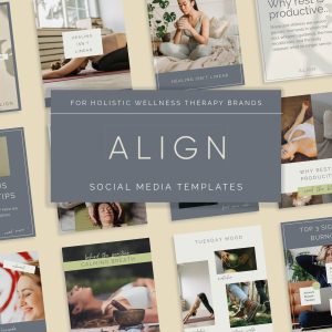Holistic Wellness Social Media Canva Template Kit Yoga Therapy Spiritual