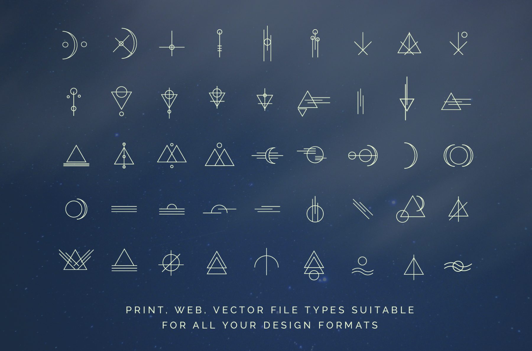 Elemental Promo-05 Geometric Astrology Nature Elemental Illustration Icons Holistic Wellness