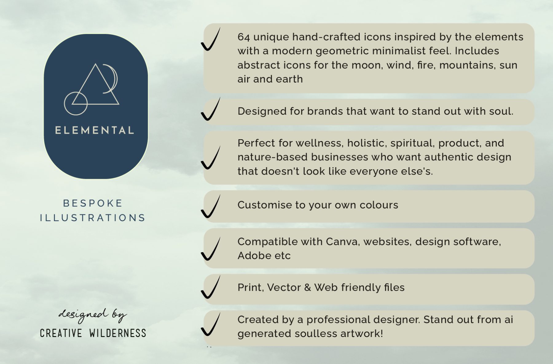 Elemental Promo-11 Geometric Astrology Nature Elemental Illustration Icons Holistic Wellness