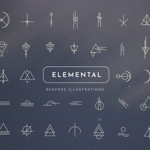 Geometric Astrology Nature Elemental Illustration Icons Holistic Wellness