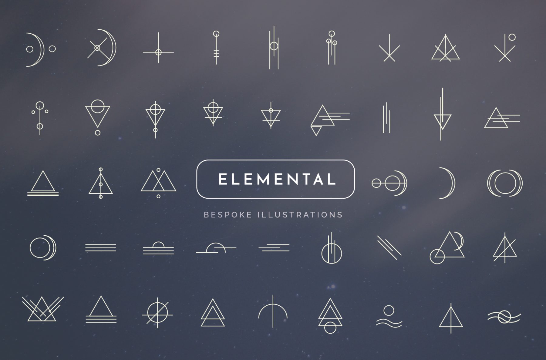 Geometric Astrology Nature Elemental Illustration Icons Holistic Wellness
